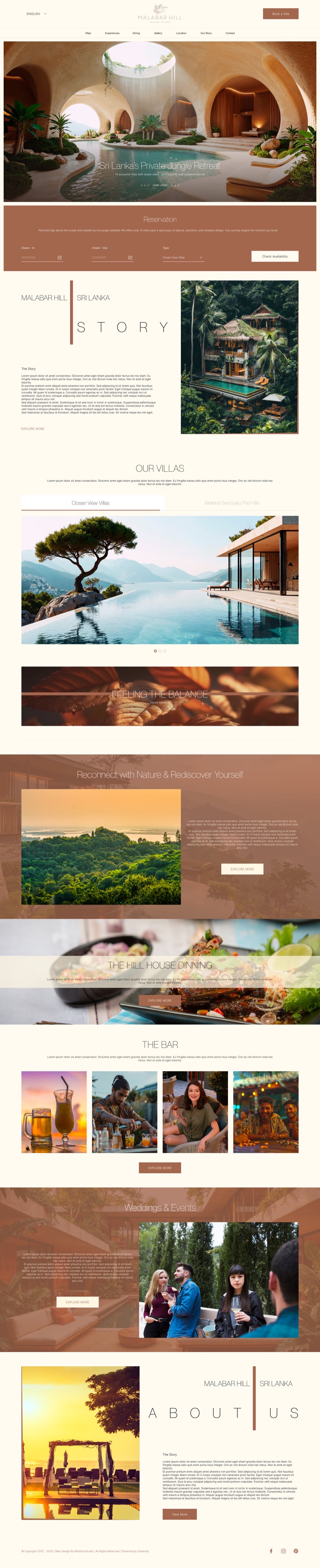 Malabar Hill Resort Website Design by NextByt